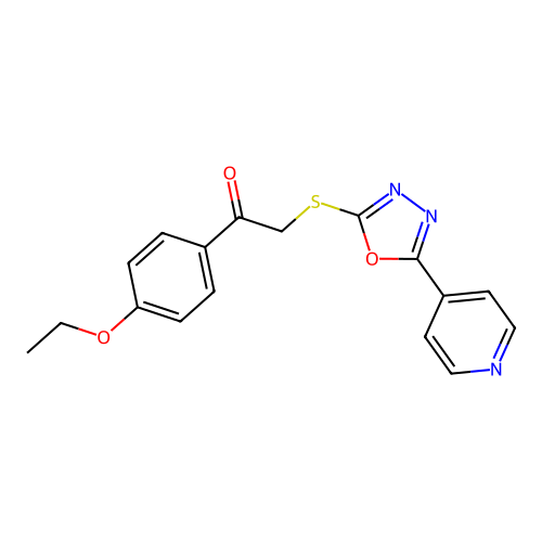 1-(4-Ethoxyphenyl)-2-((5-(pyridin-4-yl)-1,3,4-oxadiazol-2-yl)thio)ethanone structure
