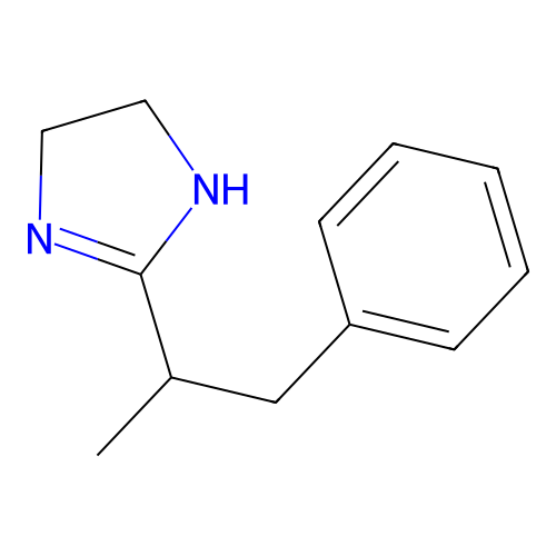 2-(1-phenylpropan-2-yl)-4,5-dihydro-1H-imidazole structure