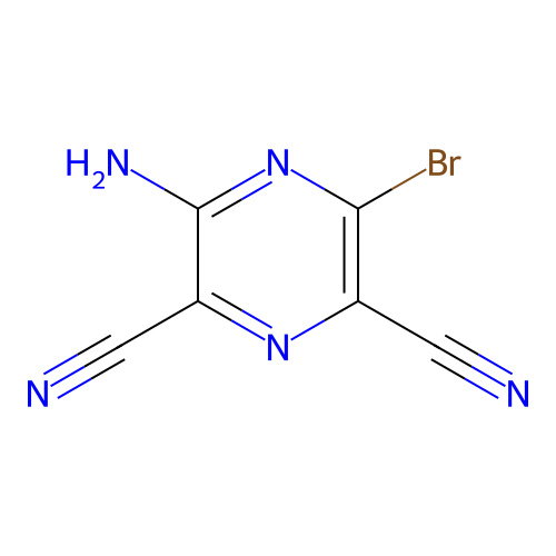 3-Amino-5-bromopyrazine-2,6-dicarbonitrile structure