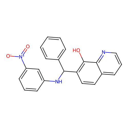 8-Quinolinol, 7-[[(3-nitrophenyl)amino]phenylmethyl]- structure