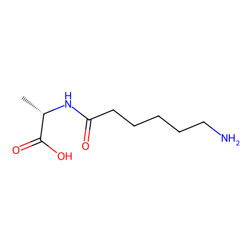 (2S)-2-(6-aminohexanoylamino)propanoic acid structure