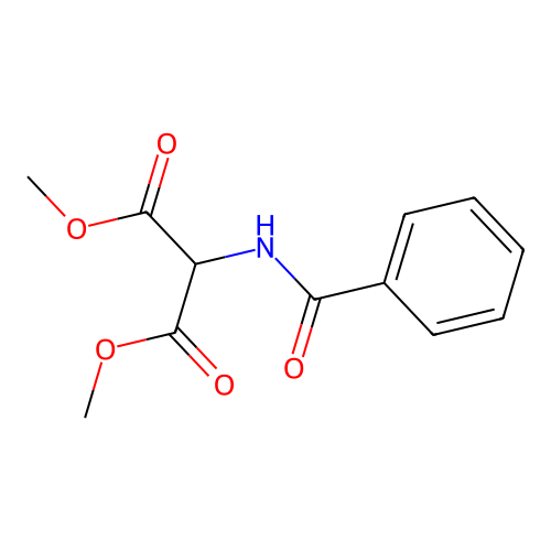 2-Benzoylaminomalonic acid, dimethyl ester structure