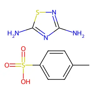 1,2,4-Thiadiazole, 3,5-diamino-, p-toluenesulfonate structure