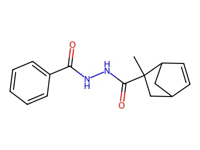 N'-Benzoyl-2-methylbicyclo[2.2.1]hept-5-ene-2-carbohydrazide structure