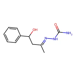 2-(3-Hydroxy-1-methyl-3-phenylpropylidene)hydrazinecarboxamide structure