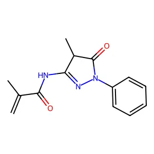 N-(4,5-Dihydro-4-methyl-5-oxo-1-phenyl-1H-pyrazol-3-yl)methacrylamide structure