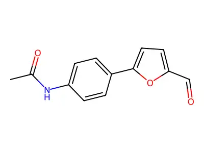 N-[4-(5-formyl-2-furyl)phenyl]acetamide structure