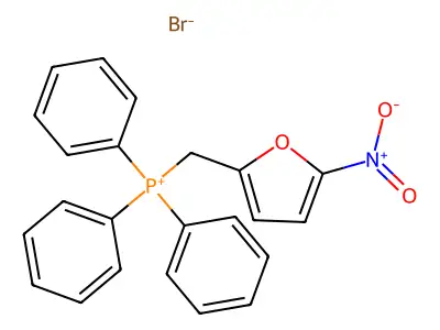 [(5-Nitro-2-furyl)methyl](triphenyl)phosphonium bromide structure