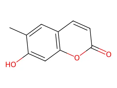 7-Hydroxy-6-methylcoumarin structure