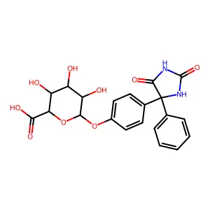 5-Phenyl-5-(4-hydroxyphenyl)hydantoin glucuronide structure