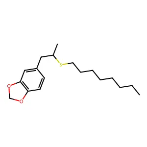 1,3-Benzodioxole, 5-(2-(octylthio)propyl)- structure