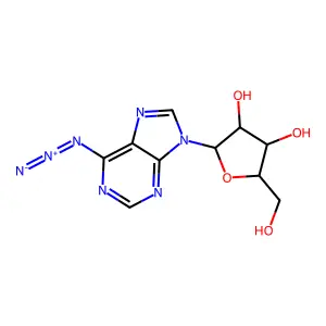 9-Arabinofuranosyl-6-azidopurine structure