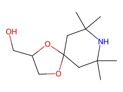 7,7,9,9-Tetramethyl-1,4-dioxa-8-azaspiro(4.5)decane-2-methanol structure