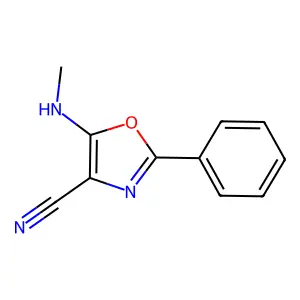 5-(Methylamino)-2-phenyl-1,3-oxazole-4-carbonitrile structure
