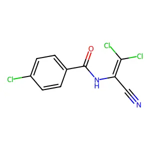 4-chloro-N-(2,2-dichloro-1-cyanoethenyl)benzamide structure