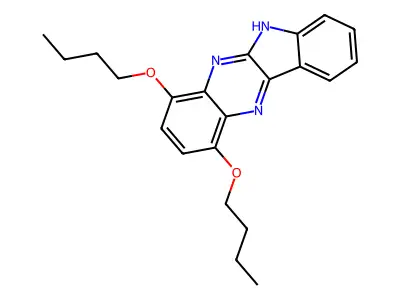 5H-Indolo[2,3-b]quinoxaline, 1,4-dibutoxy- structure