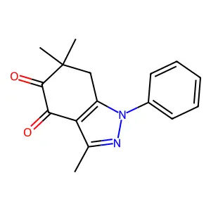 1H-Indazole-4,5-dione, 6,7-dihydro-3,6,6-trimethyl-1-phenyl- structure