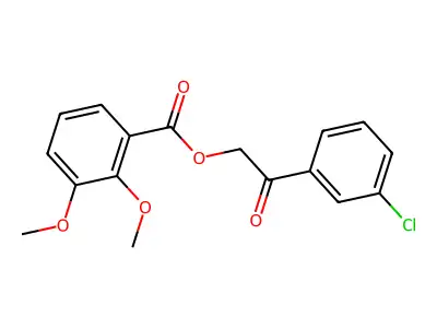 2-(3-Chlorophenyl)-2-oxoethyl 2,3-dimethoxybenzoate structure