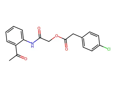 2-(2-Acetylanilino)-2-oxoethyl (4-chlorophenyl)acetate structure
