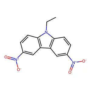 9-Ethyl-3,6-dinitro-9H-carbazole structure
