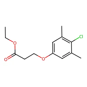 Propionic acid, 3-(4-chloro-3,5-xylyloxy)-, ethyl ester structure