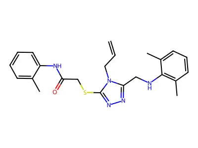 2-({4-ALLYL-5-[(2,6-DIMETHYLANILINO)METHYL]-4H-1,2,4-TRIAZOL-3-YL}SULFANYL)-N-(2-METHYLPHENYL)ACETAMIDE structure
