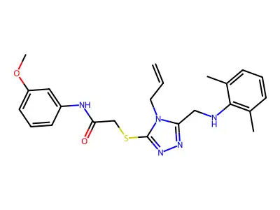 2-({4-ALLYL-5-[(2,6-DIMETHYLANILINO)METHYL]-4H-1,2,4-TRIAZOL-3-YL}SULFANYL)-N-(3-METHOXYPHENYL)ACETAMIDE structure