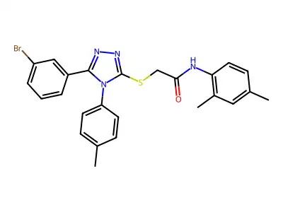 2-{[5-(3-bromophenyl)-4-(4-methylphenyl)-4H-1,2,4-triazol-3-yl]sulfanyl}-N-(2,4-dimethylphenyl)acetamide structure