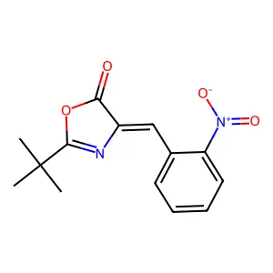 (Z)-2-(tert-butyl)-4-(2-nitrobenzylidene)oxazol-5(4H)-one structure