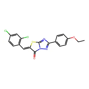 (5Z)-5-(2,4-DICHLOROBENZYLIDENE)-2-(4-ETHOXYPHENYL)[1,3]THIAZOLO[3,2-B][1,2,4]TRIAZOL-6(5H)-ONE structure