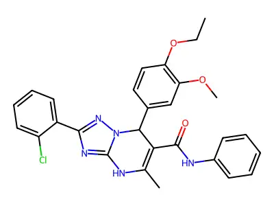 2-(2-CHLOROPHENYL)-7-(4-ETHOXY-3-METHOXYPHENYL)-5-METHYL-N-PHENYL-4H,7H-[1,2,4]TRIAZOLO[1,5-A]PYRIMIDINE-6-CARBOXAMIDE structure