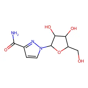 1H-Pyrazole-3-carboxamide, 1-beta-D-ribofuranosyl- structure