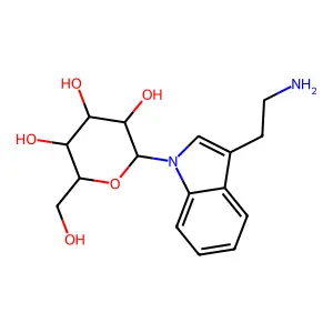2-[3-(2-Aminoethyl)indol-1-yl]-6-(hydroxymethyl)oxane-3,4,5-triol structure