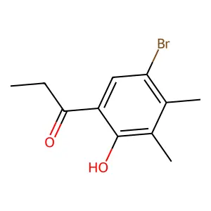 Propiophenone, 5-bromo-3,4-dimethyl-2-hydroxy- structure