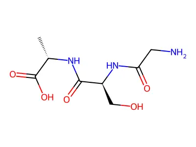 2-[[2-[(2-Aminoacetyl)amino]-3-hydroxypropanoyl]amino]propanoic acid structure
