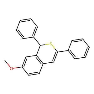 7-methoxy-1,3-diphenyl-1H-isothiochromene structure