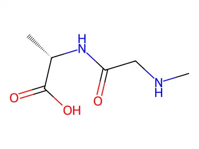 N-[(methylamino)acetyl]alanine structure