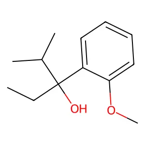 alpha-Ethyl-2-methoxy-alpha-(1-methylethyl)benzenemethanol structure