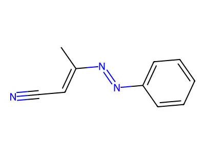 3-(2-Phenyldiazenyl)-2-butenenitrile structure