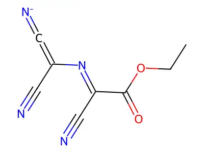 2-Cyano-2-(dicyanomethylideneamino)-1-ethoxyethenolate structure