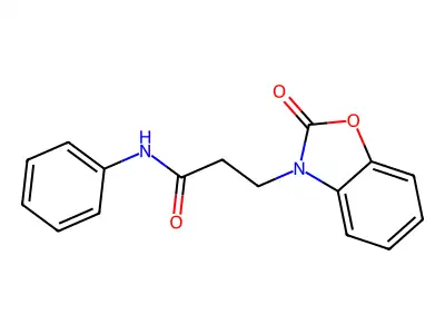3-(2-oxo-1,3-benzoxazol-3-yl)-N-phenylpropanamide structure