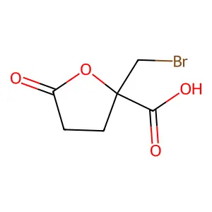 2-(溴甲基)-5-氧代氧杂环戊烷-2-甲酸 structure