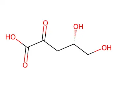 (4S)-4,5-Dihydroxy-2-oxopentanoic acid structure
