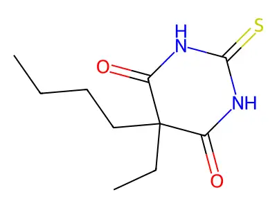 5-Butyl-5-ethyl-2-sulfanylidenedihydropyrimidine-4,6(1H,5H)-dione structure