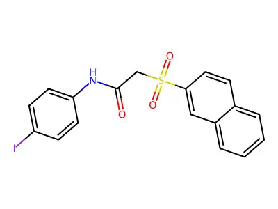 N-(4-Iodophenyl)-2-(naphthalene-2-sulfonyl)acetamide structure