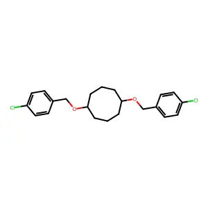 cis-1,5-Bis(p-chlorobenzyloxy)cyclooctane structure