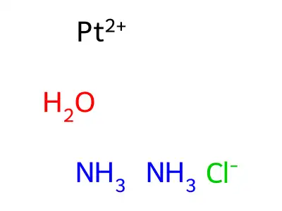 cis-Diamminemonoaquamonochloroplatinum II structure