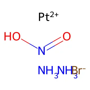 (SP-4-3)-Diamminebromo(nitrito-N)platinum structure