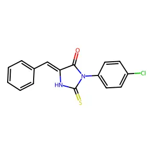 5-Benzylidene-3-(4-chlorophenyl)-2-thioxoimidazolidin-4-one structure
