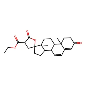 Ethyl 3-oxopregna-4,6-diene-21,17alpha-carbolactone-21-carboxylate structure